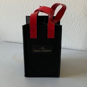 Black velvet heavy duty 4 bottle wine carrier